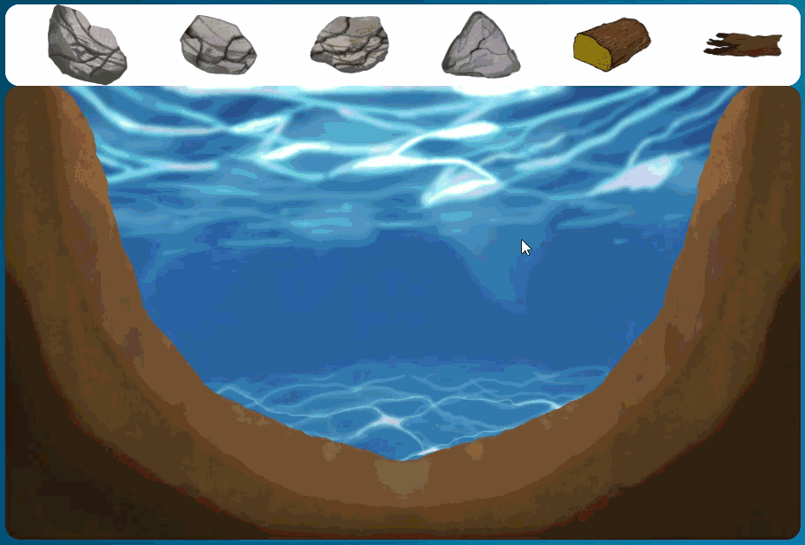 click into river